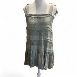 Seafoam Blue Green Lace Bow Tie Shoulder Beach Sundress new with tags Boutique